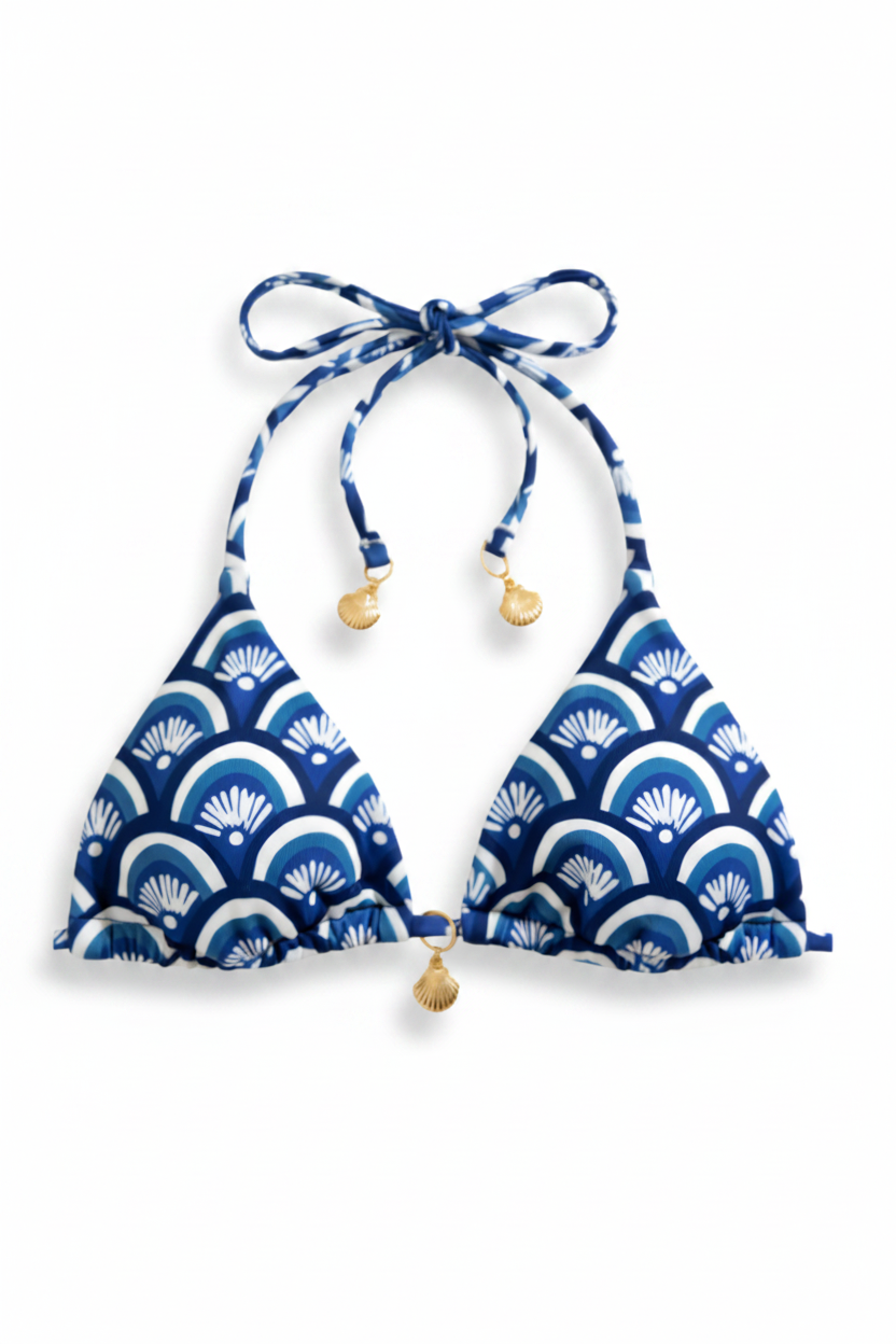 Maritime Halter Swim Top