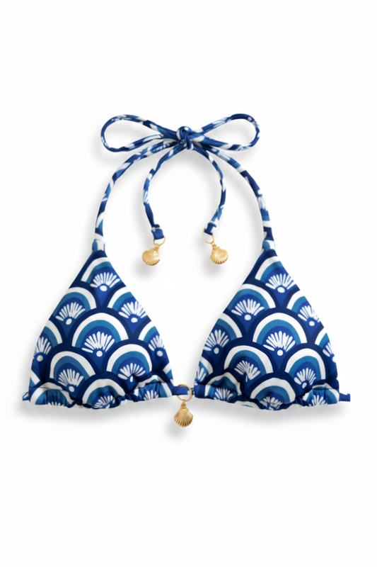 Maritime Halter Swim Top